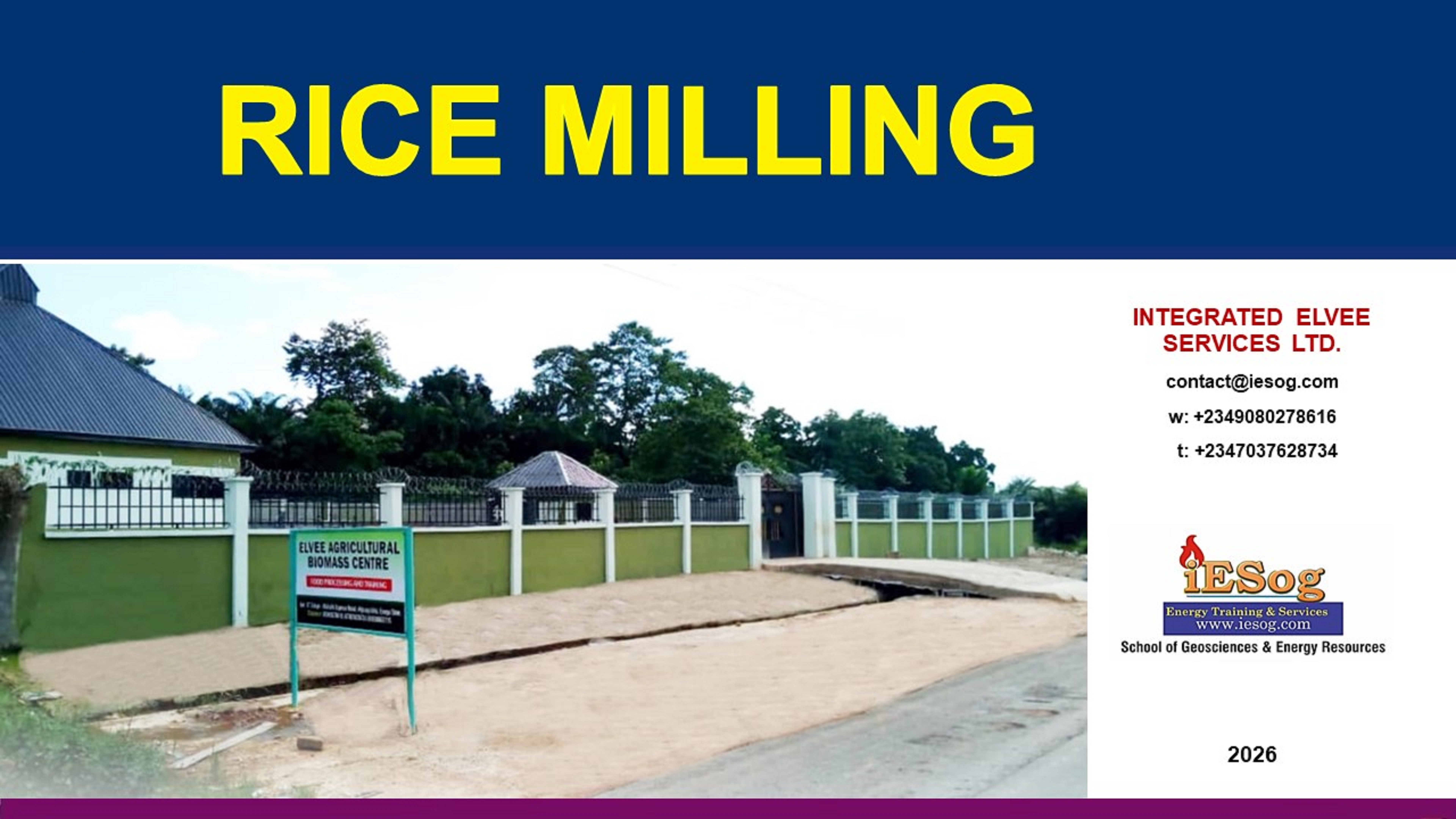 Rice milling