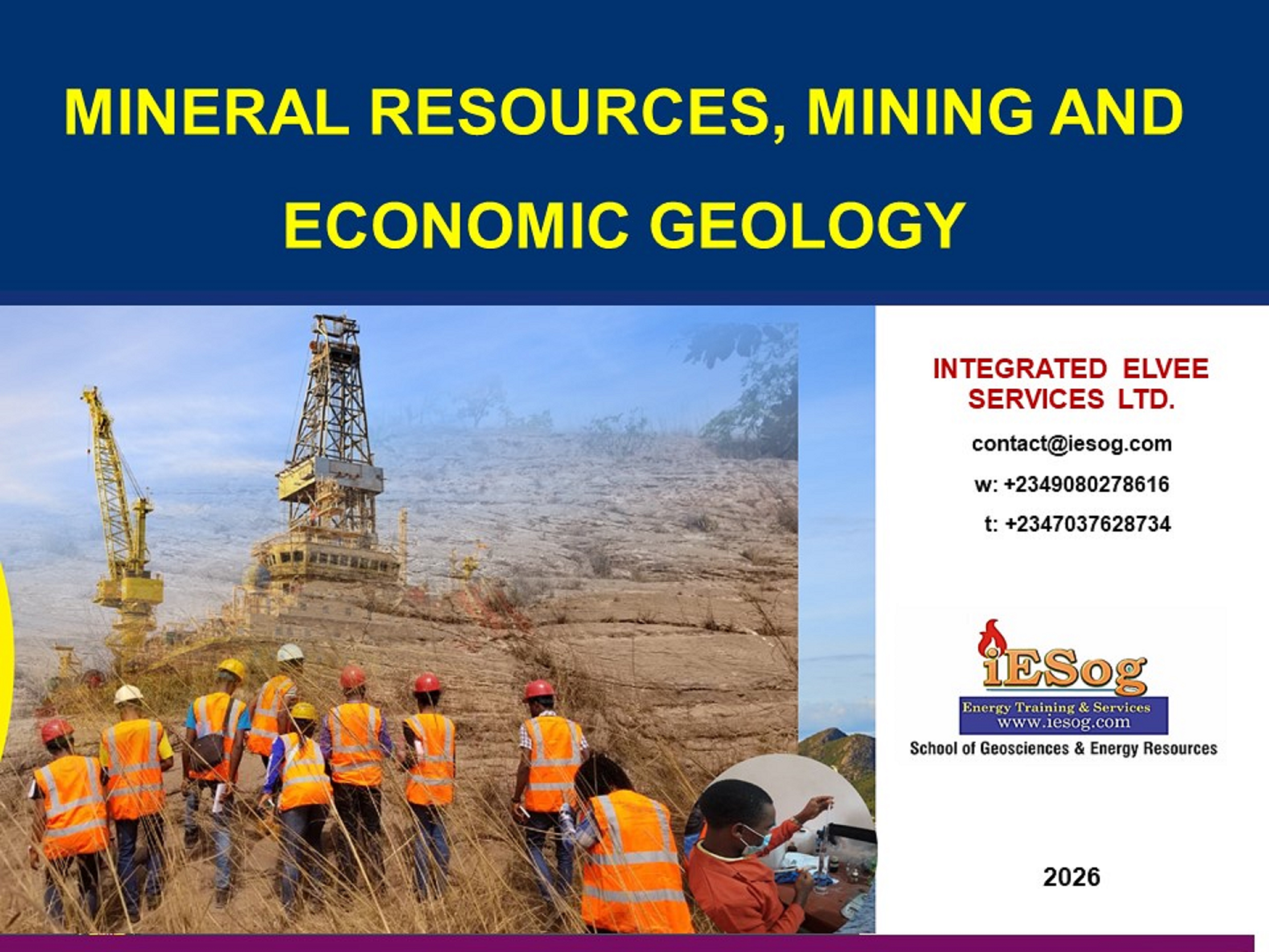 Mineral Resources, Mining and Economic Geology